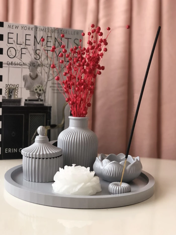 tabaklı mum - thelavendercandle.com