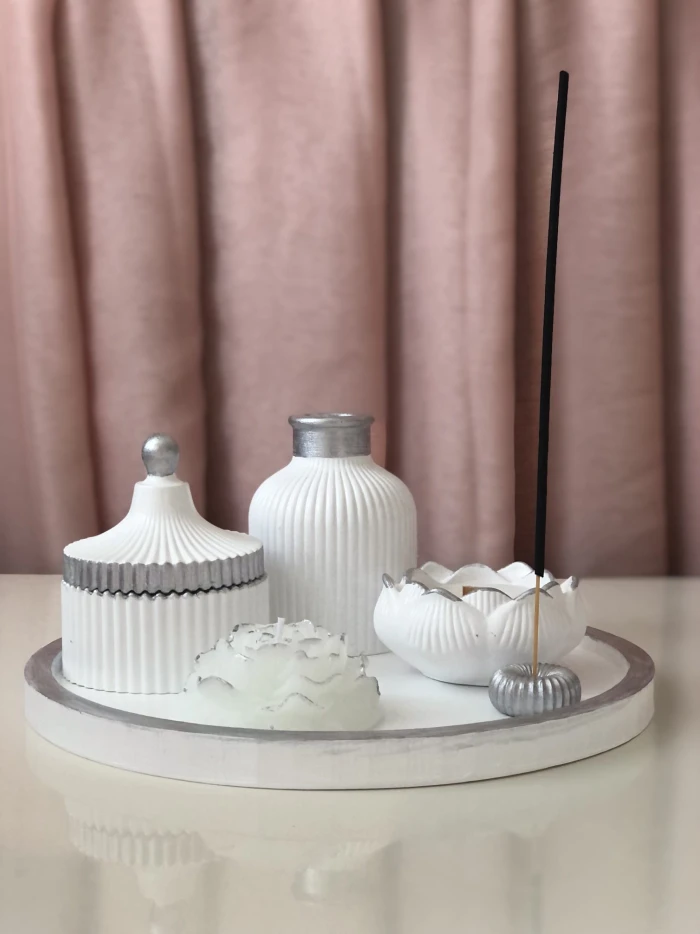 tabaklı mum - thelavendercandle.com