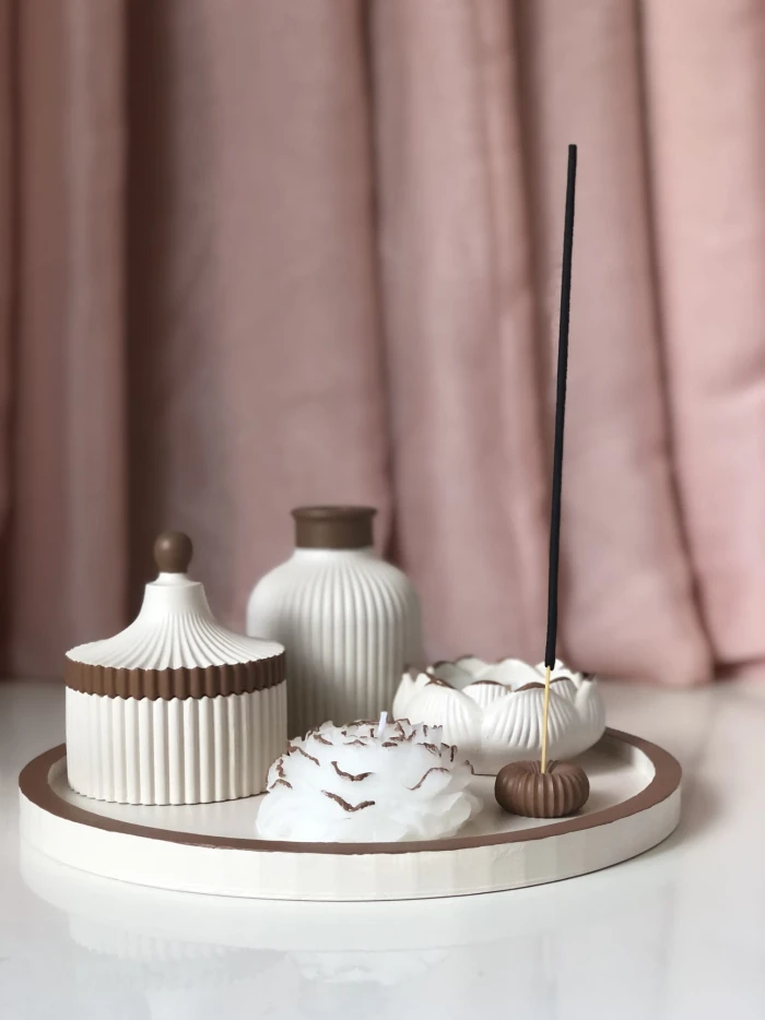 tabaklı mum - thelavendercandle.com