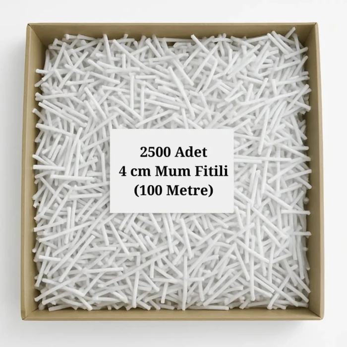 4 cm kesilmiş fitil 100 metre 2500 adet - thelavendercandle.com