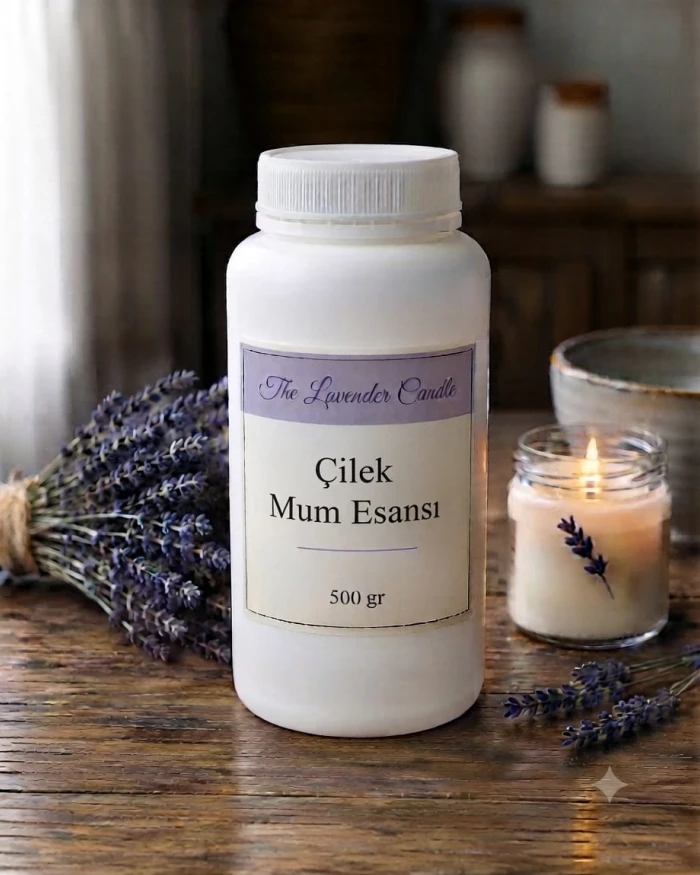 çilek mum esansı 500gr. - thelavendercandle.com