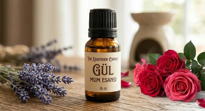 gül mum esansı 15cc. - thelavendercandle.com