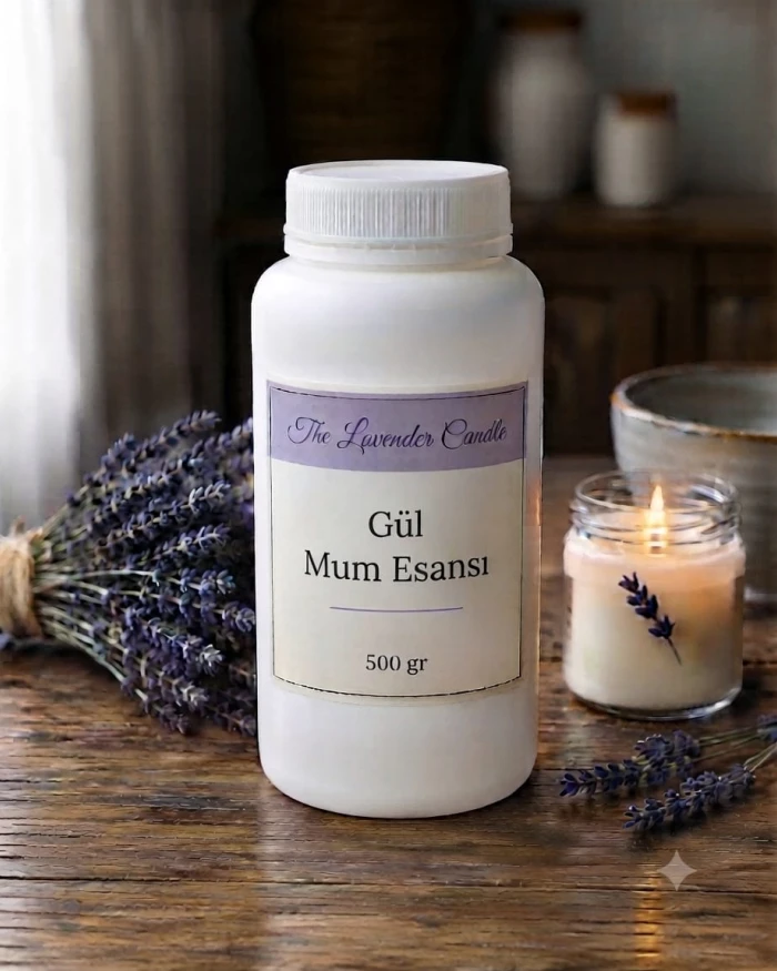 gül mum esansı 500gr. - thelavendercandle.com