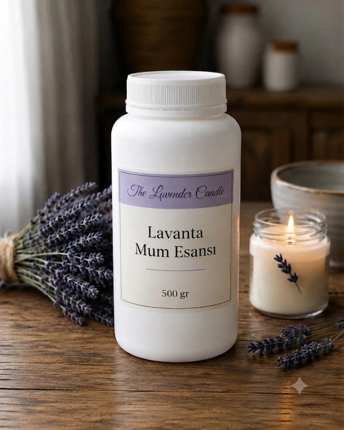lavanta mum esansı 500gr. - thelavendercandle.com