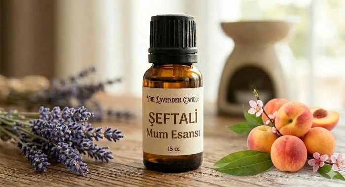 şeftali mum esansı 15cc. - thelavendercandle.com