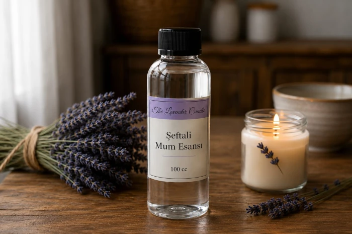 şeftali mum esansı 100cc. - thelavendercandle.com
