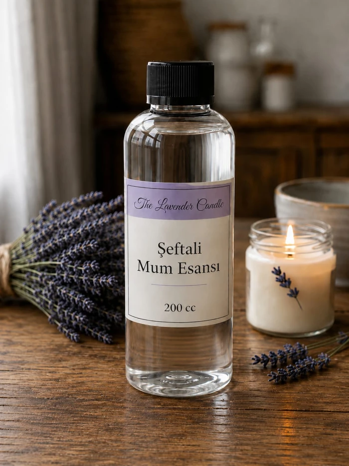şeftali mum esansı 200cc. - thelavendercandle.com