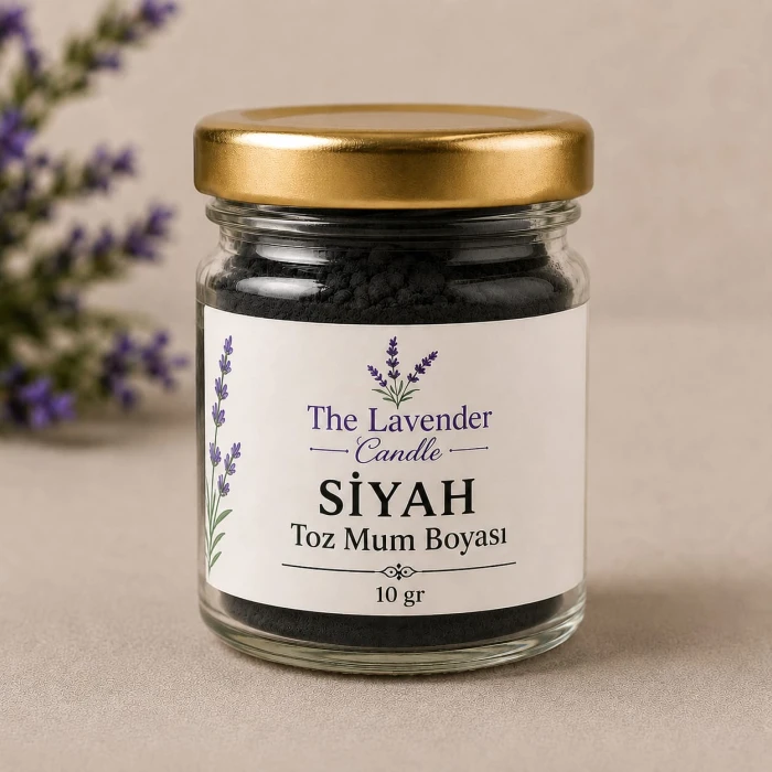 siyah toz mum boya - thelavendercandle.com