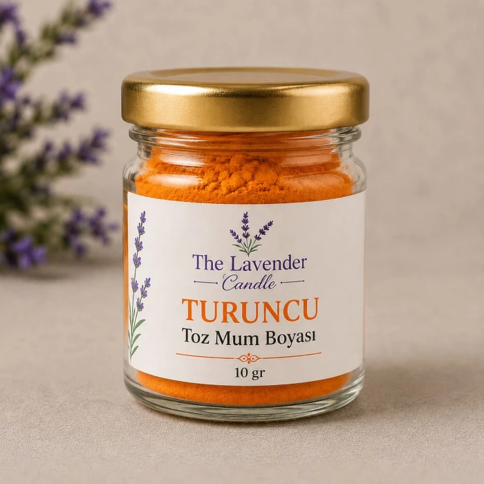 turuncu toz mum boya - thelavendercandle.com