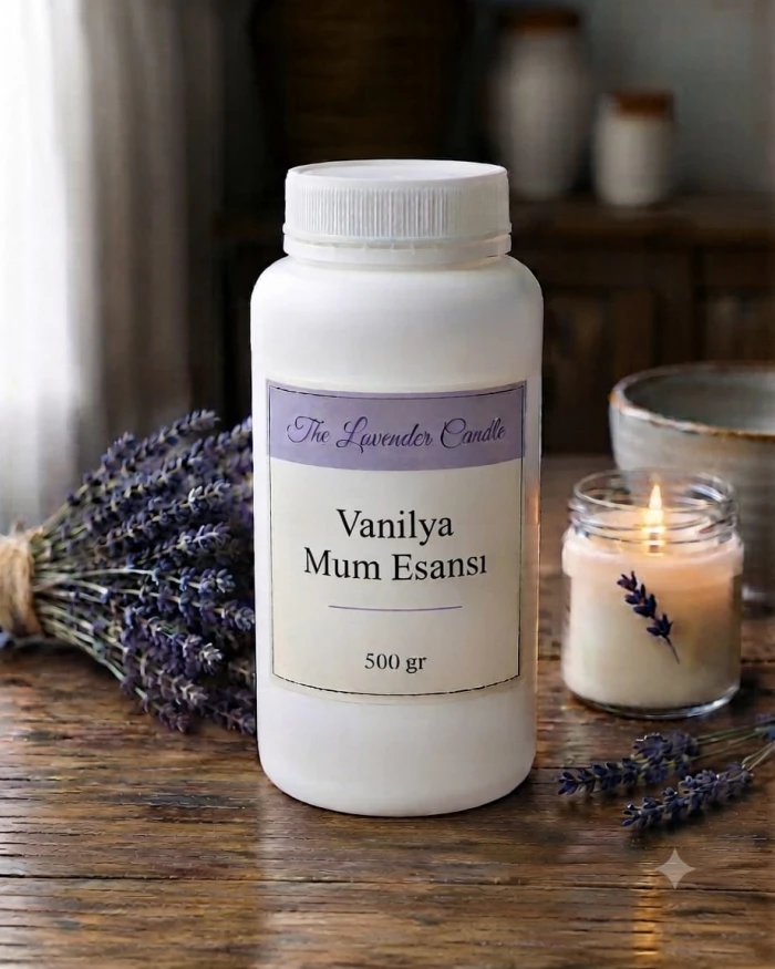vanilya mum esansı 500gr. - thelavendercandle.com